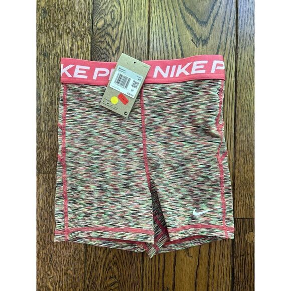 Nike Women's Pro 3” Spacedye Shorts Multicolor HJ6348-629 New Size XS - Picture 1 of 5